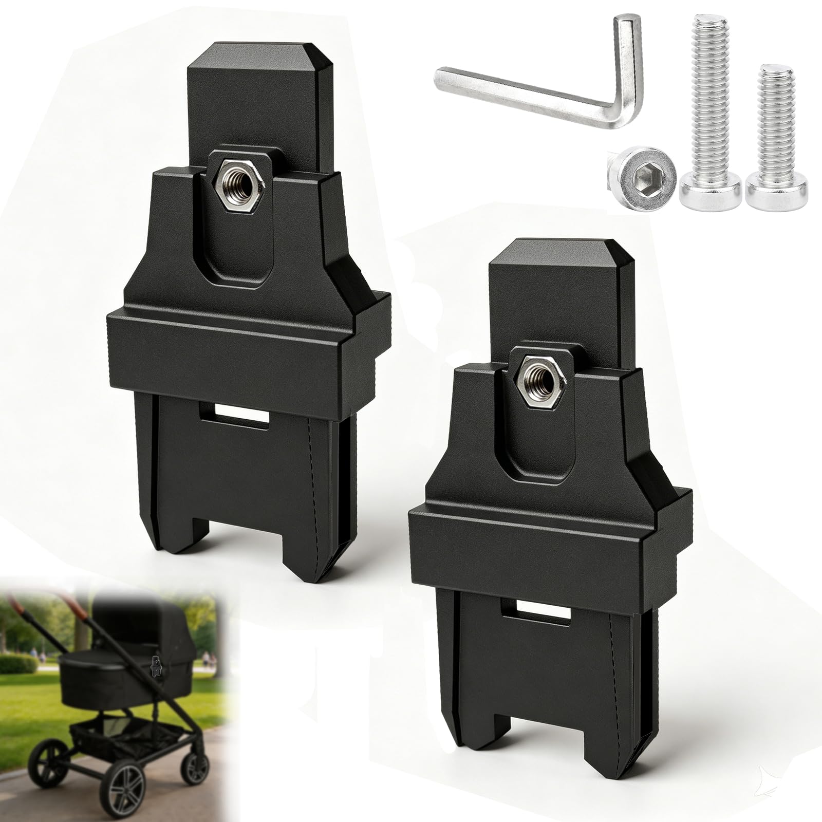 Photo 1 of Bamokee Stroller Adapter Connectors for UPPAbaby Bassinet & Nuna MIXX Next
