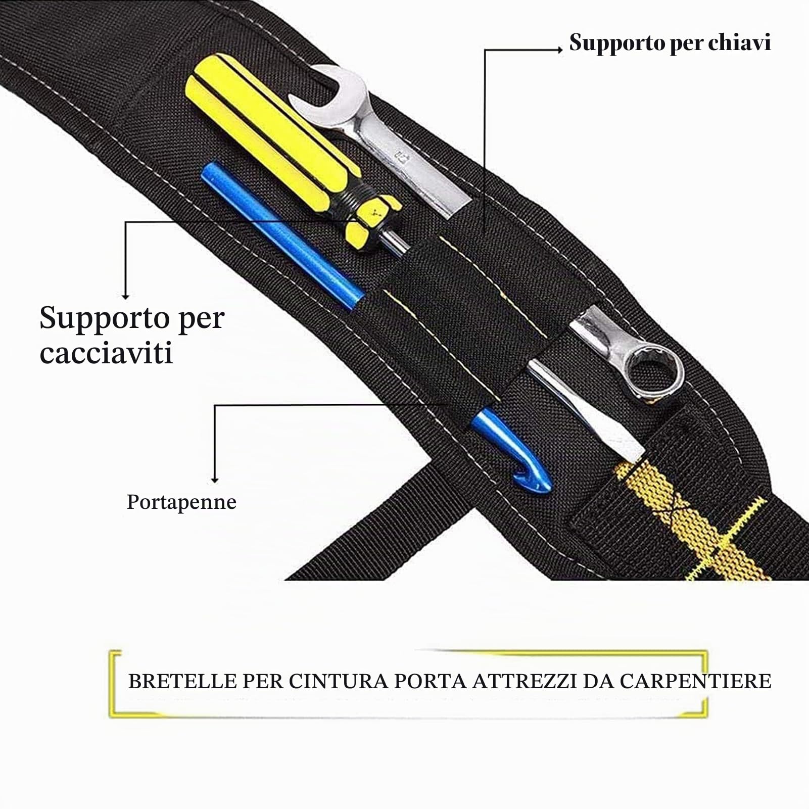 Bretelle Per Cintura Porta Attrezzi, Imbottita Bretelle Da Lavoro Bretelle Permarsupio Porta Attrezzi Elettricista Imbracatura A Forma Y Con Multi Tasche Per Elettricista Falegname Edilizia