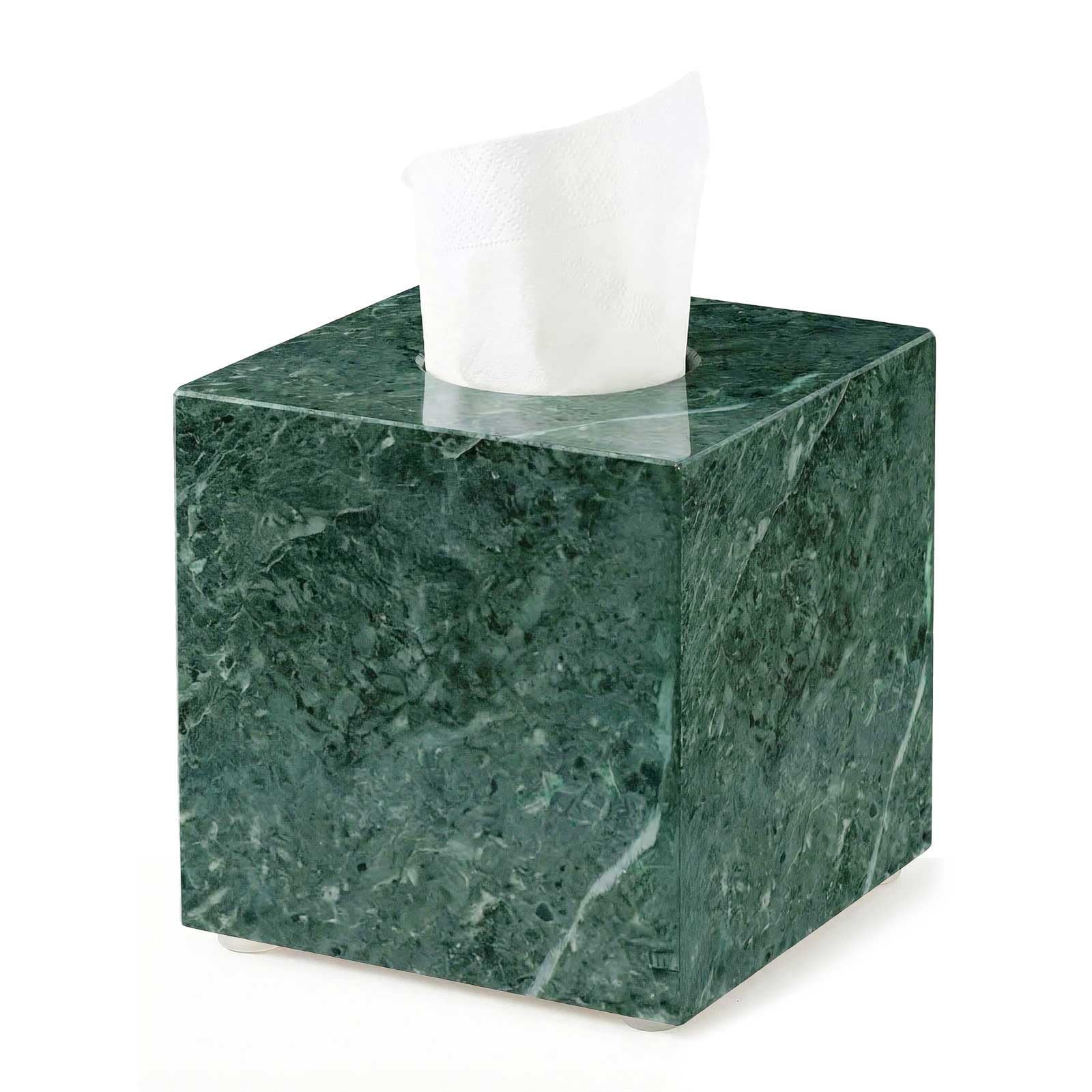 Boîte à mouchoirs en marbre vert pour cacher le carton et ranger le lavabo