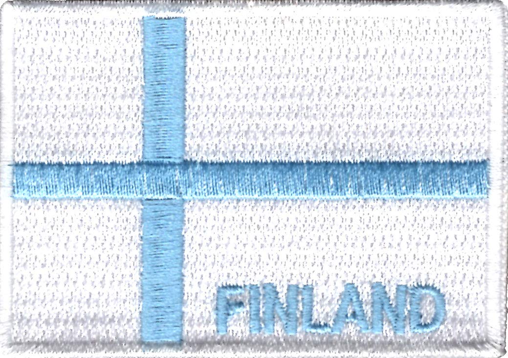 Finland Flag Applique Embroidered Sweing Patch Suitable for Jackets, Bags, T-Shirts, Jeans, Pants, Outdoor Clothing ; Size: 7cm x 5cm ; Imported from Malaysia (1 Piece)