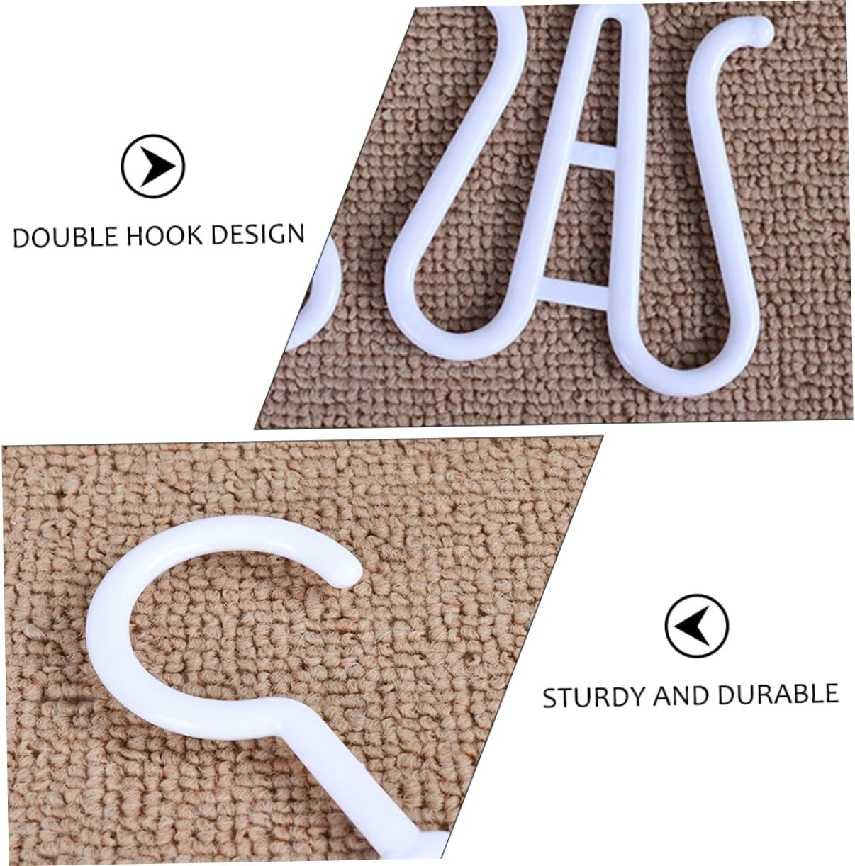 Healifty 10Pcs Plastic Shoe Hanger Hooks for Hanging Shoe Organizer White