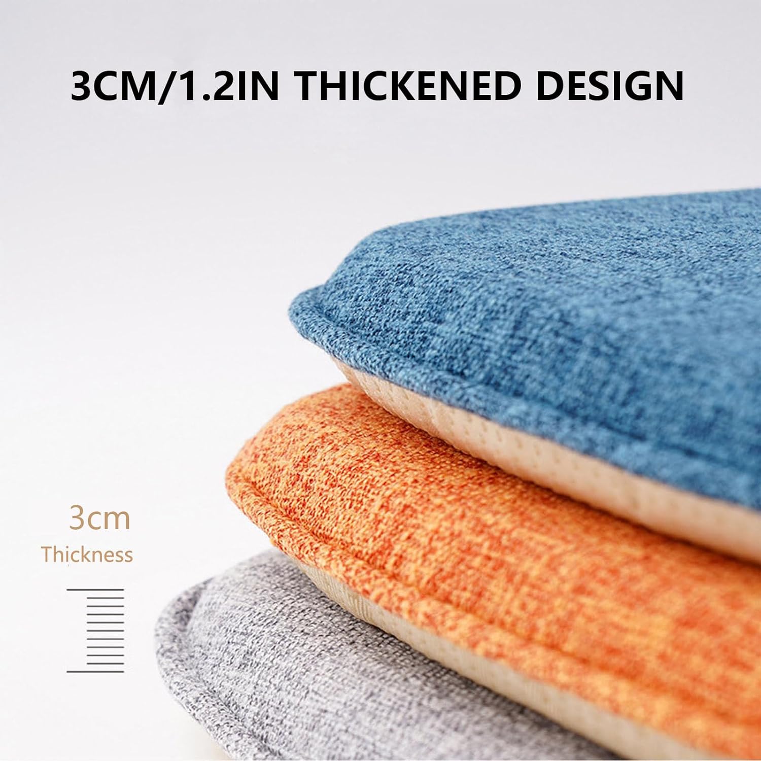 シートクッション45×45cm 紐付き 椅子用 ダイニングチェア用 座布団 日本製 四角 正方形 【ツムギ】 グリーン,4 Set,ダイニングチェア用シートパッド、45x42x3cm 快適で柔らかいチェアクッション、紐と滑り止め裏地付き、取り