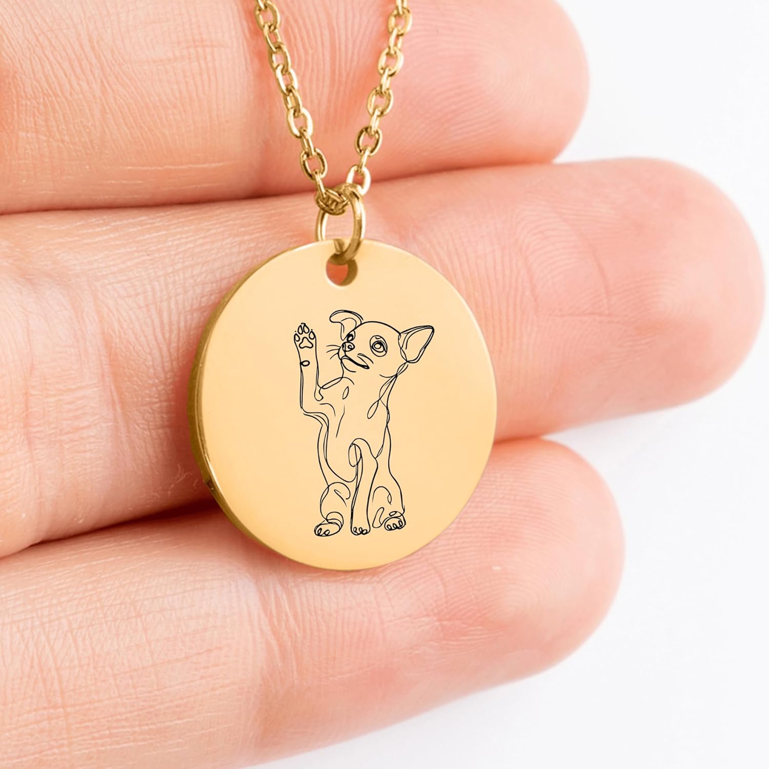 Personalized Chiweenie Necklace for Women - Handmade Custom Dachshund Chihuahua Mix Dog Pendant Jewelry Gift for Dog Mom Owner - Unique Birthday Memorial Present Charm Message Card