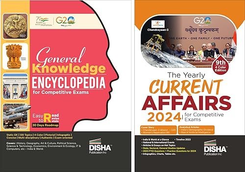 Color Combo (set of 2 Books) General Knowledge Encyclopaedia with Yearly Current Affairs 2024 for Competitive Exams | UPSC, State PSC, CUET, SSC, Bank PO/ Clerk, BBA, MBA, RRB, NDA, CDS, CAPF, CRPF