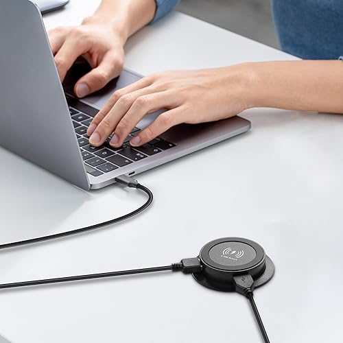 Miniatura 8 de XMSJSIY Cargador inalámbrico integrado de escritorio 3 en 1 multifuncional Pop-Up 10W Carga rápida Cargador inalámbrico USB Cargador de escritorio