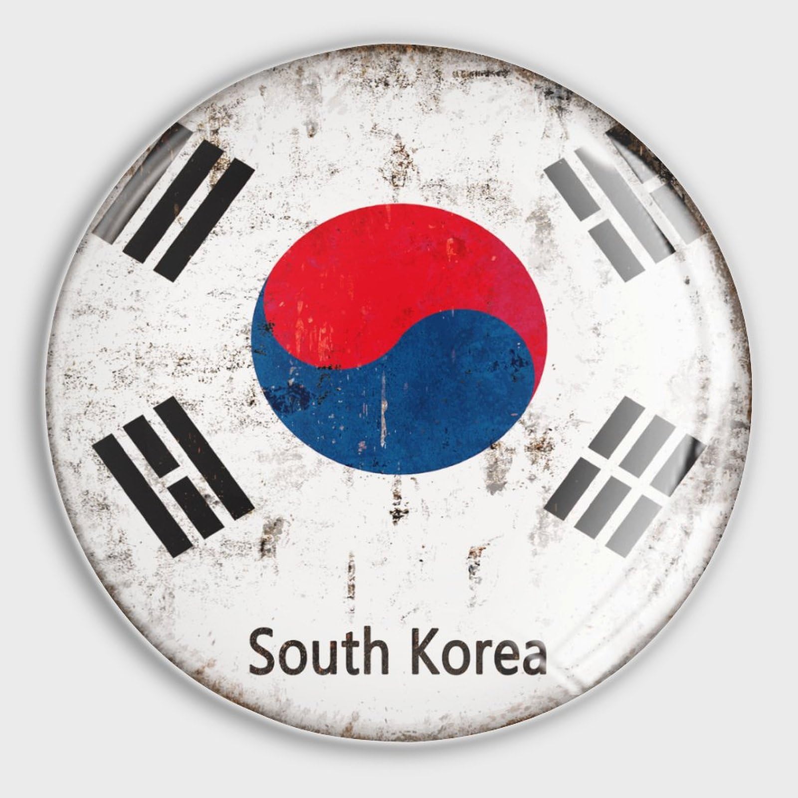 Imanes de la bandera de Corea del Sur para organizar notas en la cocina