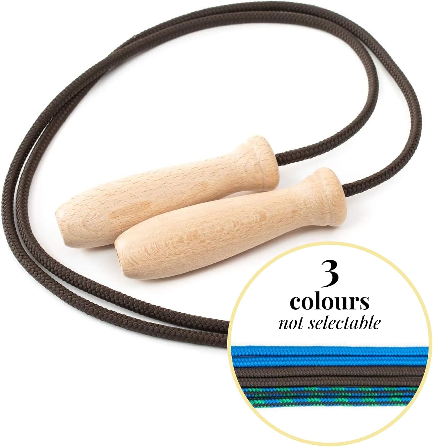 Tuuli Accessories – Jump Rope with Wooden Handles and Cotton Rope, Skipping Rope for All Ages, Exercise Tool for Fitness, 230 centimeters image 3