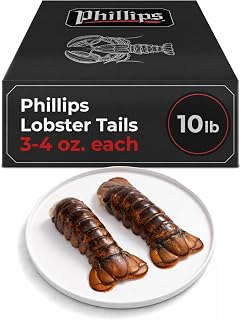 Frozen Wild Caught North Atlantic Lobster Tails - 10Lb Box, 3-4 Oz Each, 100% Natural, Restaurant Quality, Frozen Lobster Tails, Sustainably Harvested Seafood for Grilling, Boiling, Baking or Broiling
