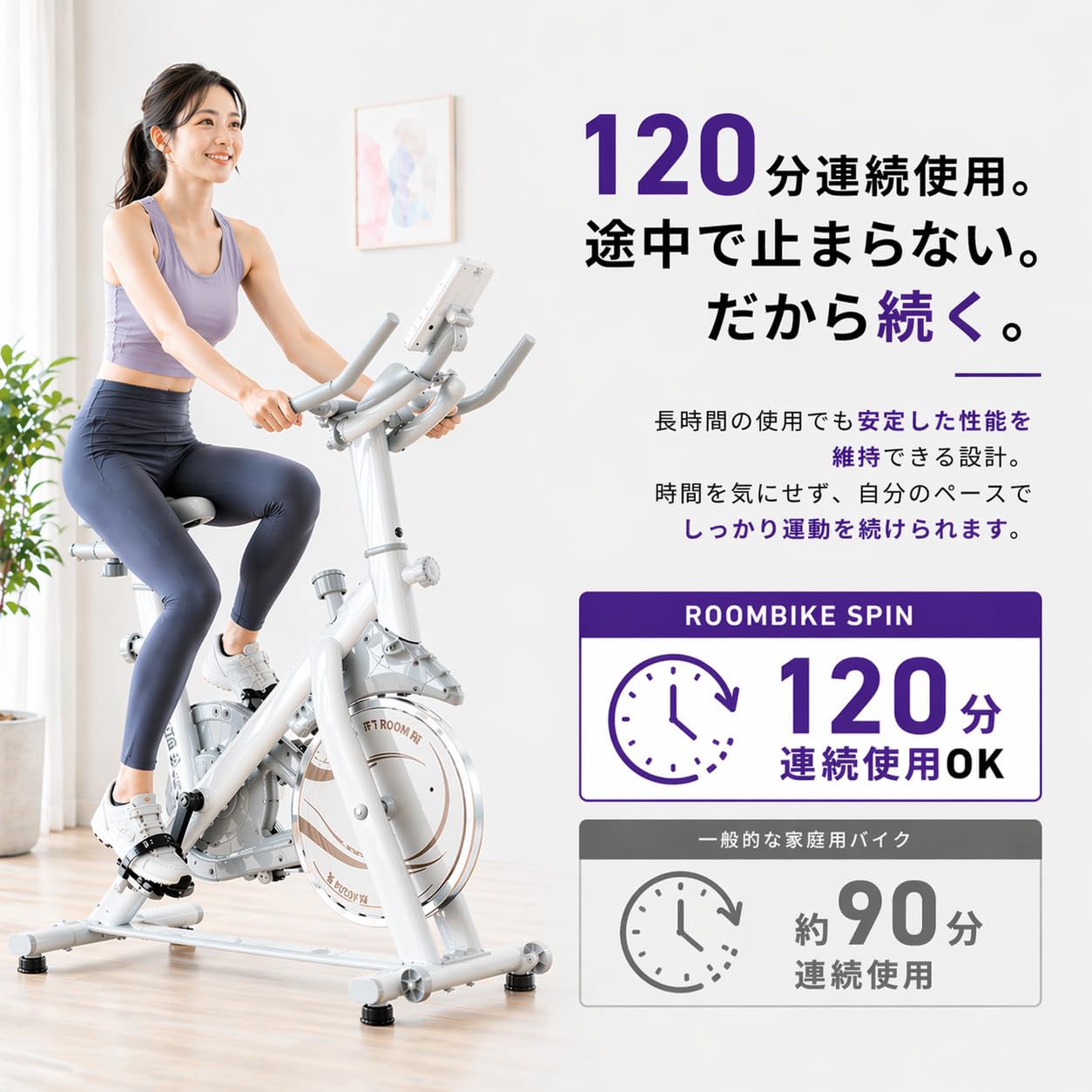Amazon.co.jp: ROOMFIT エアロバイク フィットネス 有酸素運動 静音