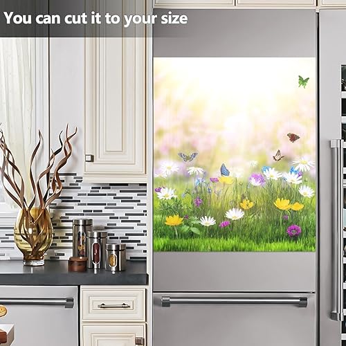 Miniatura 6 de Hermosa cubierta de lavavajillas Spring Meadow con imán frontal para lavavajillas, decoración magnética para lavavajillas, calcomanía para panel de