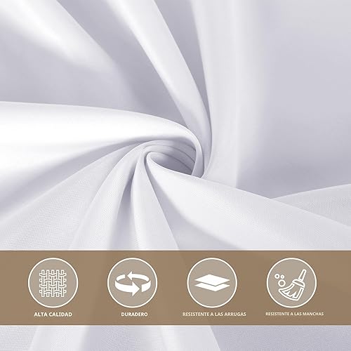 Miniatura 8 de sancua - Mantel rectangular de tela de poliéster lavable de 54 x 108 pulgadas para mesas de 6 pies - Ideal para bodas, cumpleaños, banquetes,