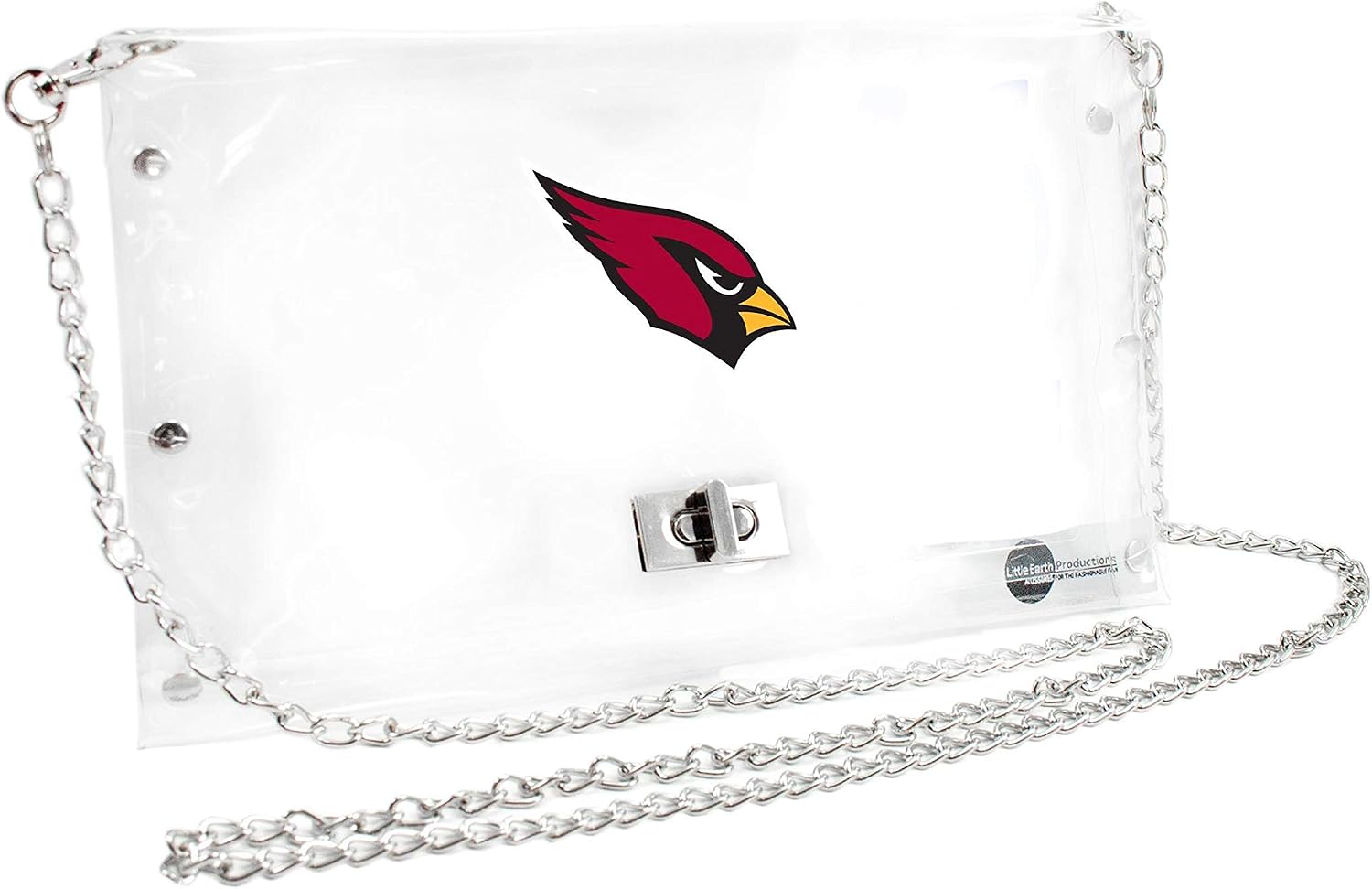 Littlearth NFL womens Nfl Clear Envelope Purse With Black Fashion Strap