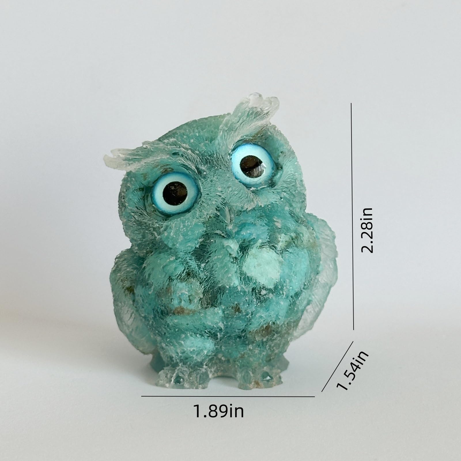 Amazon.co.jp: XYLIBLLA フクロウ装飾 天然クリスタルフクロウ像、宝石