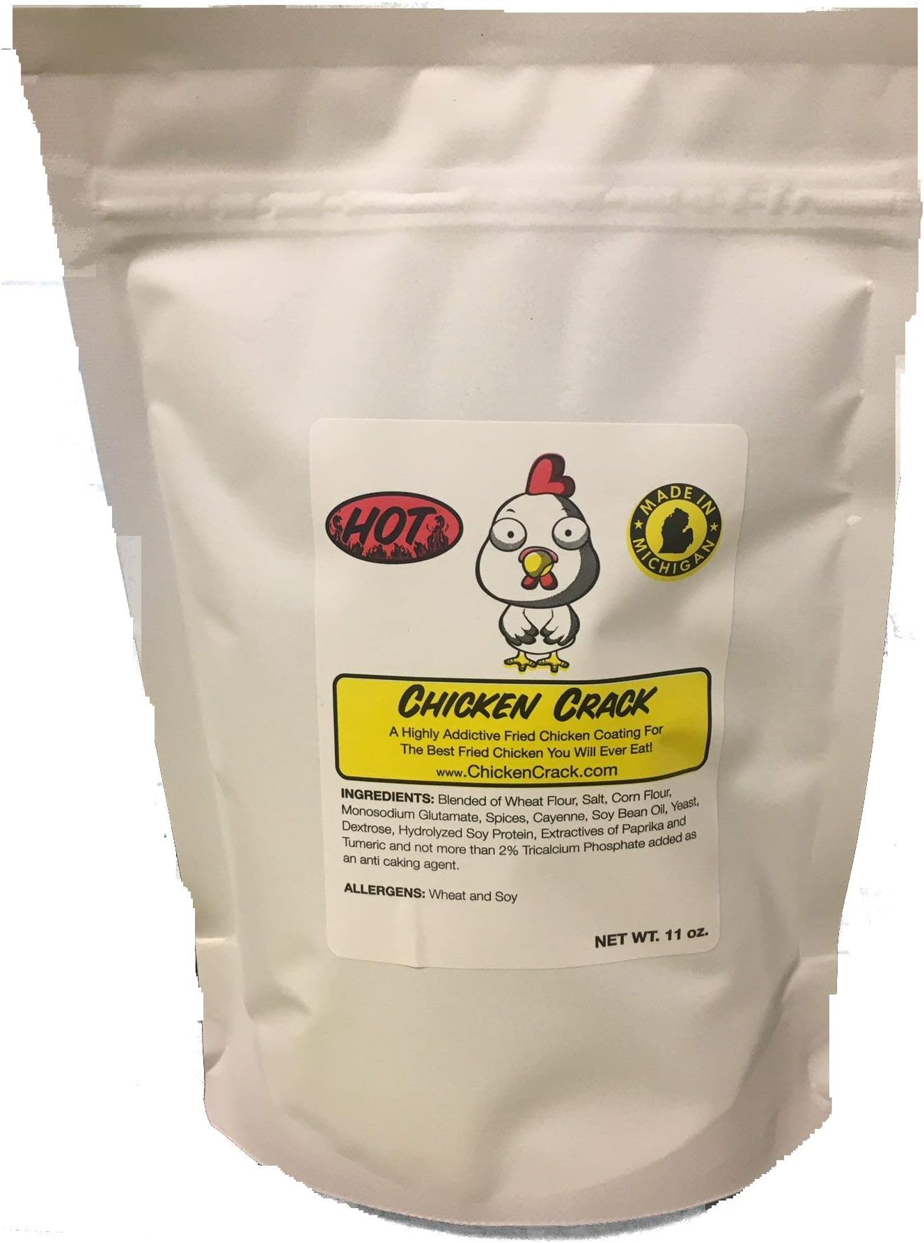 ChickenCrack HOT Chicken Crack Fried Chicken Coating Mix -3 (THREE) 11 oz bags