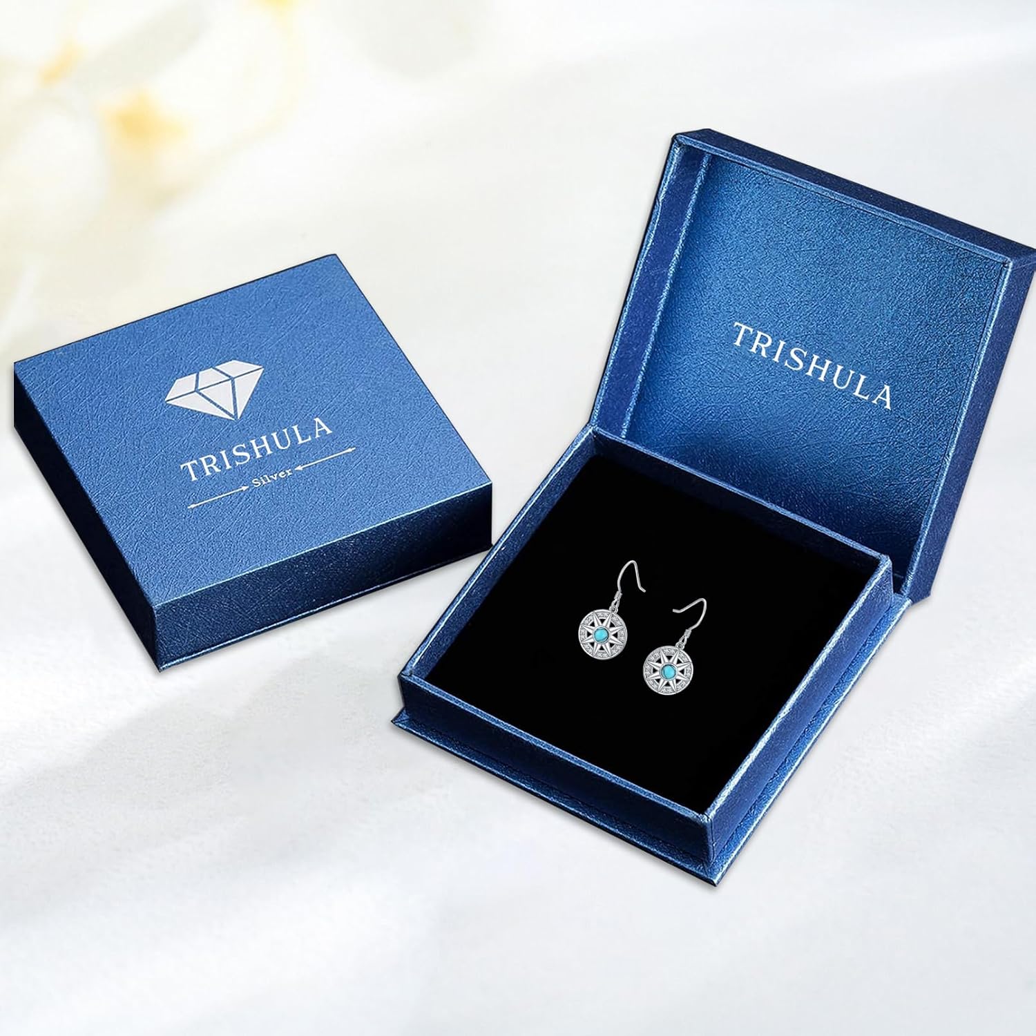 TRISHULA 925 Sterling Silver Moon Earrings Cat/Dolphin/Fox/Dragonfly Dangle Earrings Moon Phase Animal Earrings for Women Mom Gifts for Birthday Christmas - Image 7