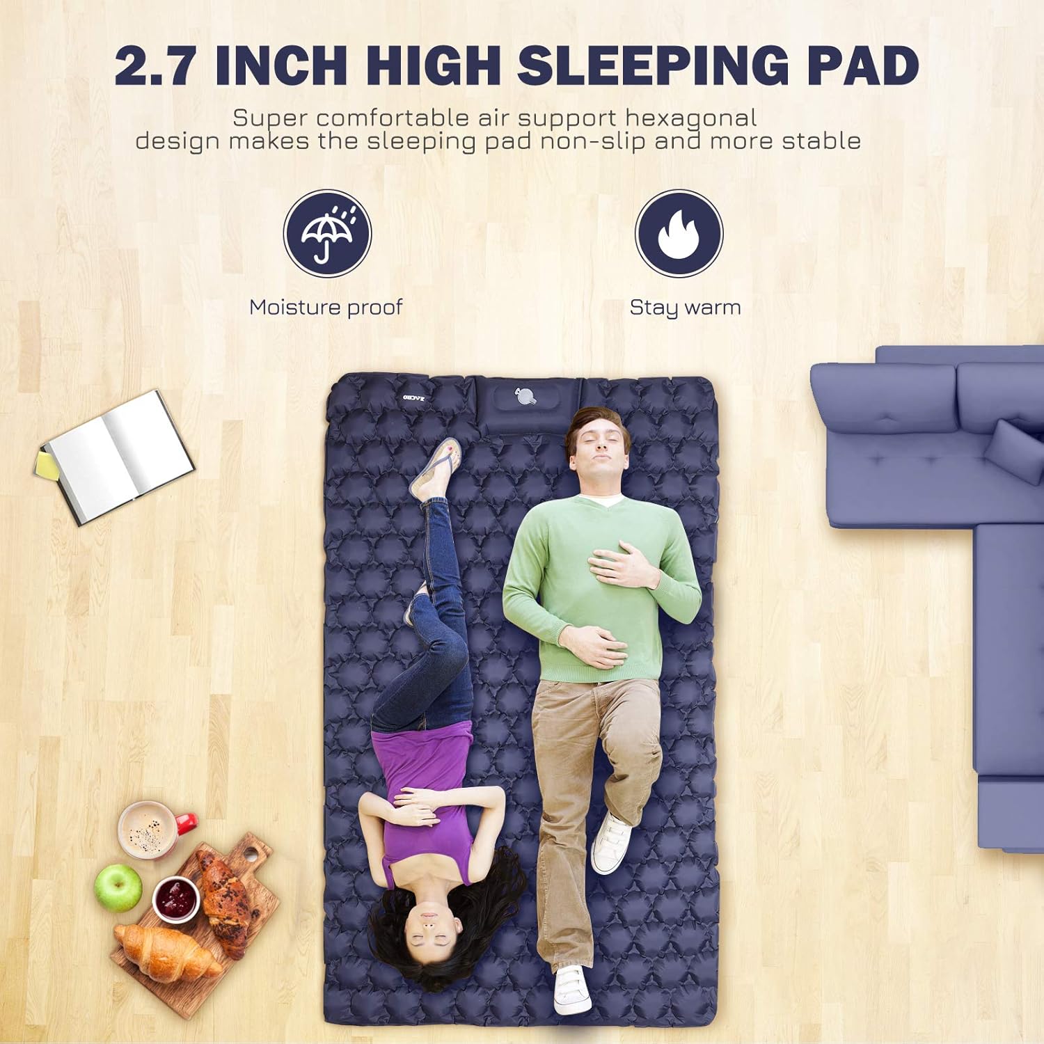 lightweight double camping mattress