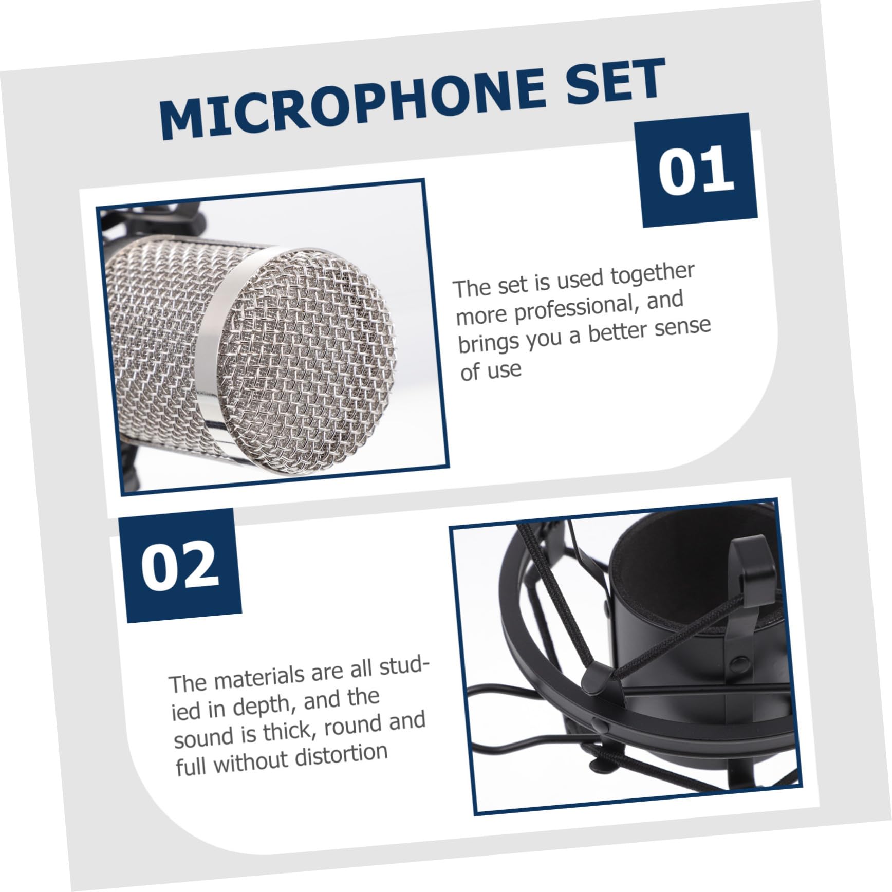 Microfono Condensatore Per Riunioni e Spettacoli Kit Completo Leggero e Compatto Per Ktv e Live Streaming