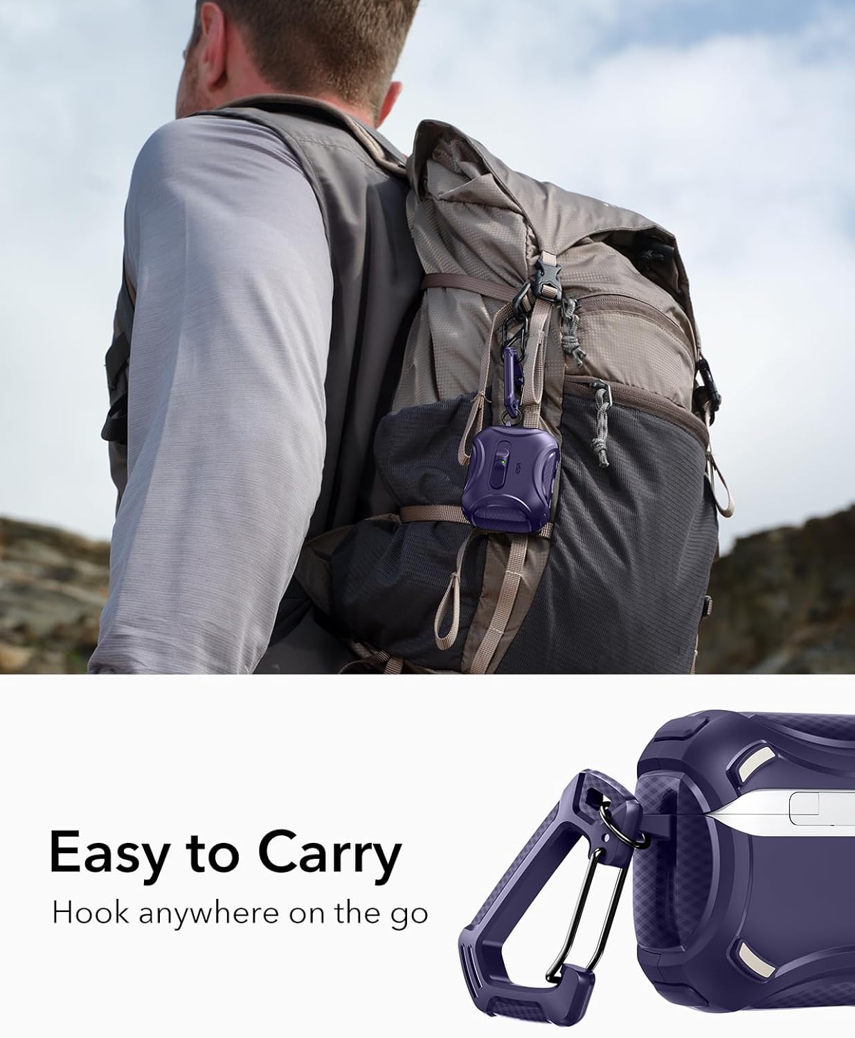 ESR Cyber Series Case with visible status light and speaker cutouts