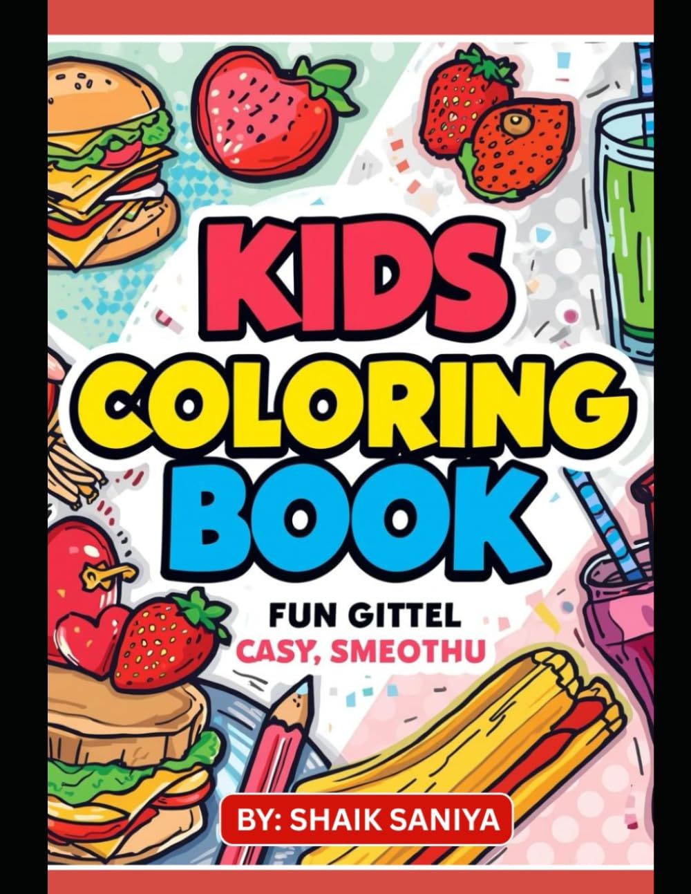 Yummy Snacks Coloring Book for Kids Ages 3–7