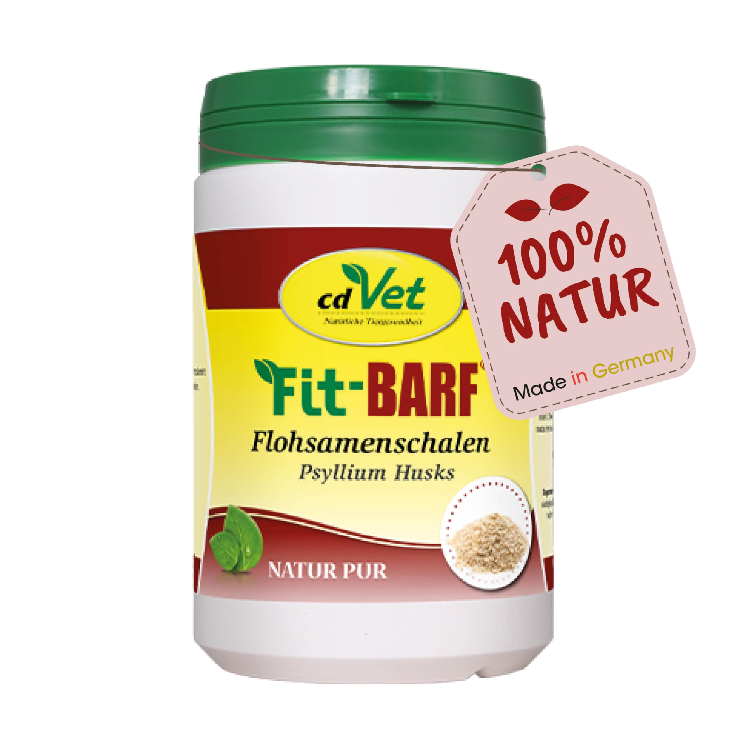 cdVet Naturprodukte Fit-BARF Psyllium Shell 170 g - Dog & Cat - fiber - for easy-to-feed dogs - as a saturation supplement - increase the feces volume - anal gland - raw feeding - BARF -