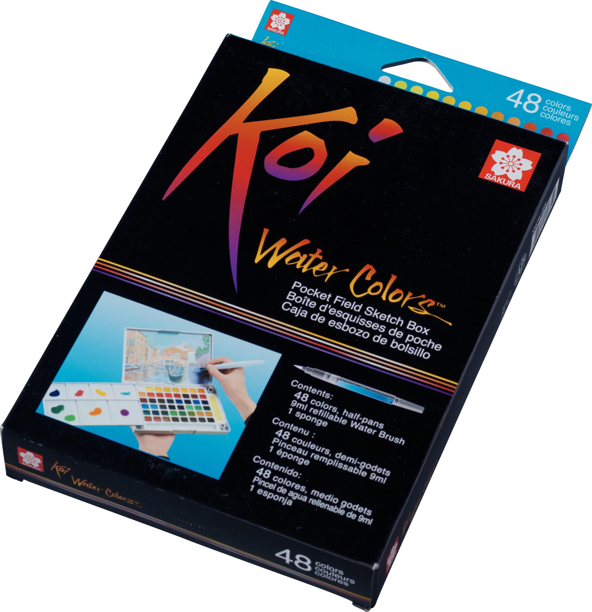 Amazon.com: SAKURA XNCW-48N Koi Watercolor Field 48 Color Sketch Set