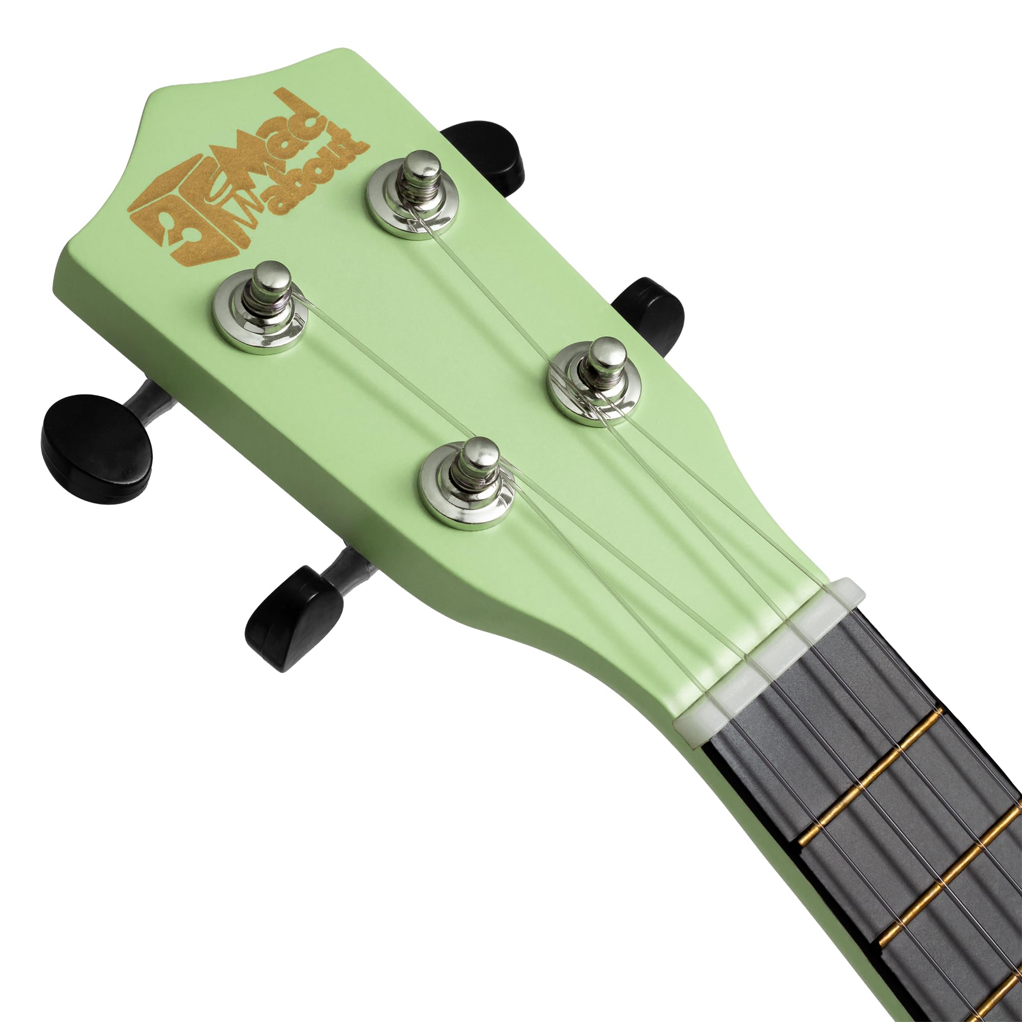 Mad About SU8 Ukelele soprano - Verde menta con bolsa de concierto, púa y cuerdas de repuesto - Ideal para escuelas y principiantes, incluye cuerdas negras de carbono para mejorar la afinación