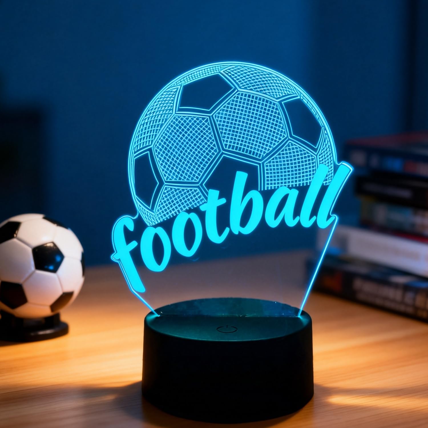 OraTrade Football Night Light,Football Gifts for Boys Teenagers, 3D Illusion Night Light with 7 Colour Change, Ideal Present for Kids Sports Lover