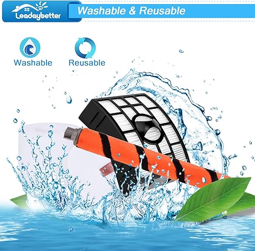 Miniatura 6 de Leadaybetter Filtro de repuesto para Shark APEX DuoClean Lift-Away AX950 AX951 AZ1002 AZ1000 AZ1000W, 2 filtros HEPA, 4 filtros de espuma y fieltro,