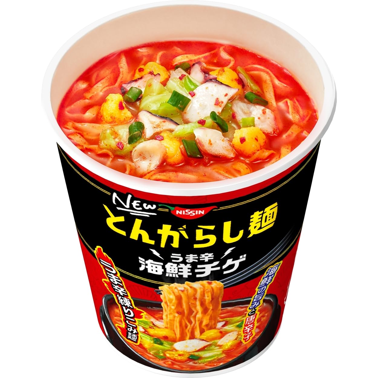 日清食品 とんがらし麺 うま辛 海鮮チゲ 30個 カップラーメン 激辛 Amazon.co.jp: とんがらし麺 うま辛海鮮チゲ [うま辛練り込み麺] 日清