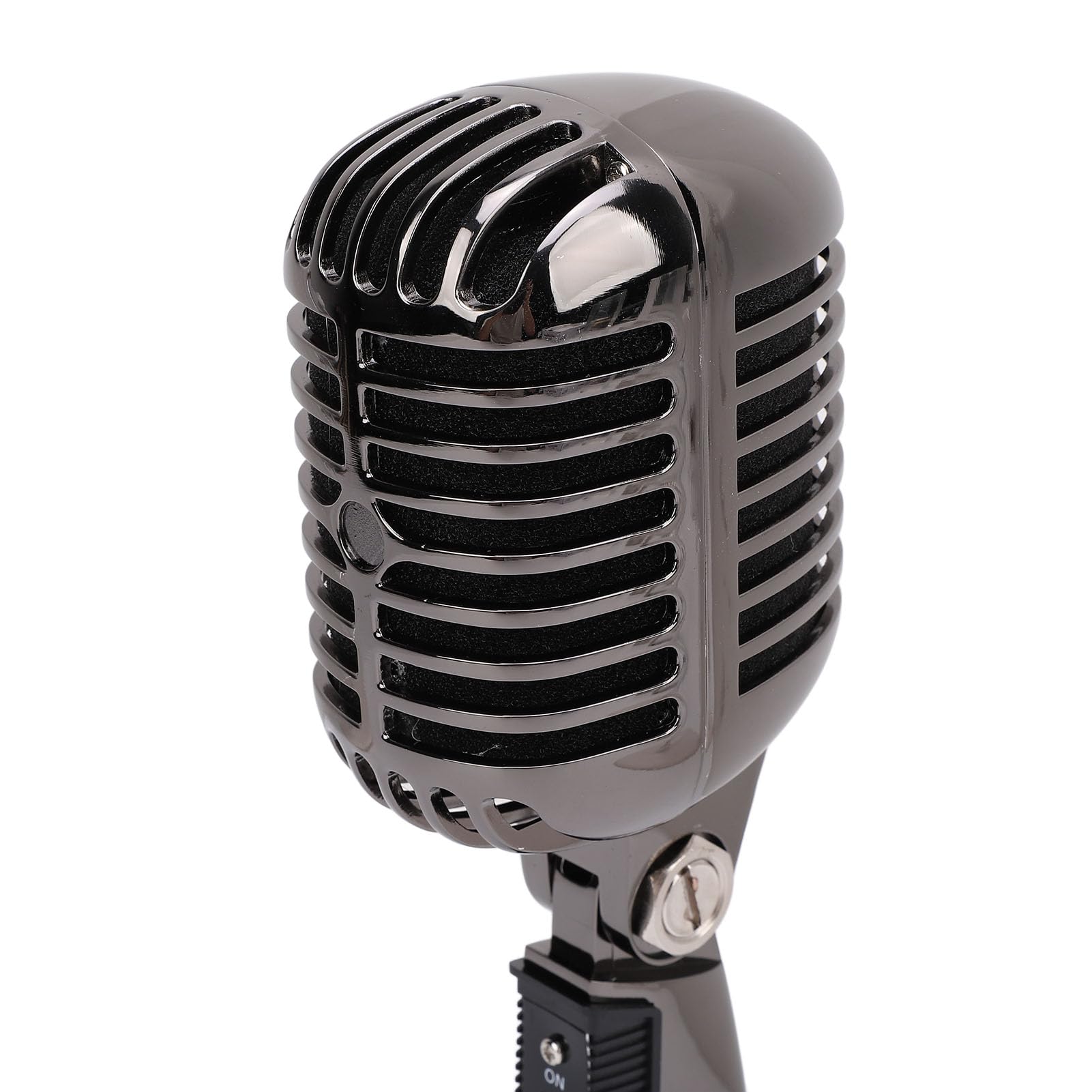 Old Vintage Dynamic Vocal Micrófono, Zinclegation Vintage Vocal Vocal Micrófono Cardioide Alta Sensibilidad Ajustable para Instrumental