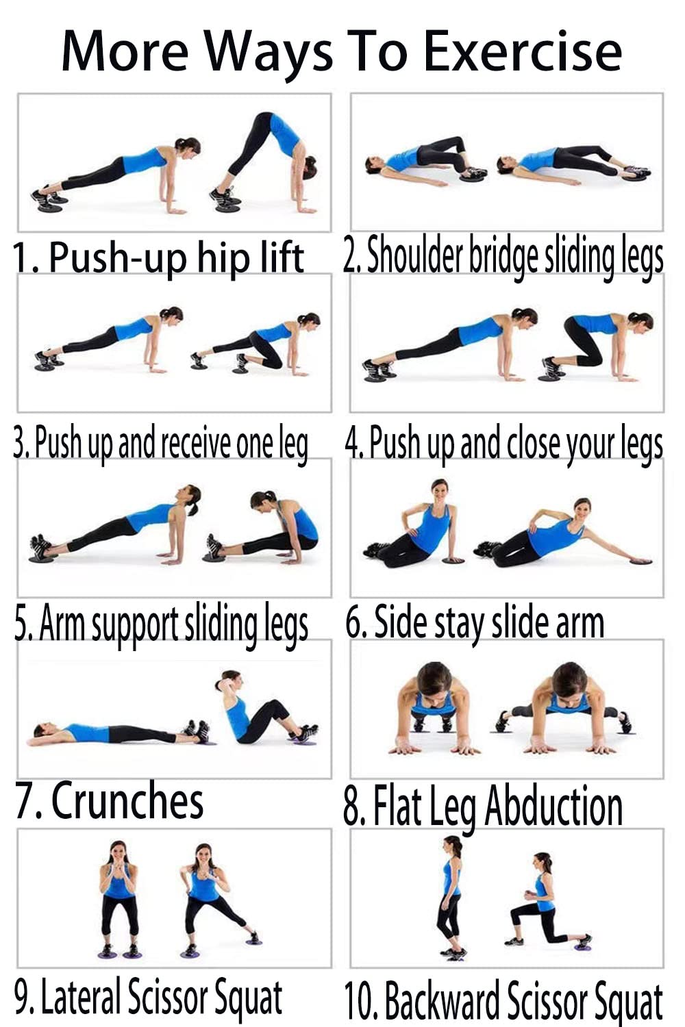 4 discos deslizantes de doble cara, deslizadores de núcleo, entrenador de fitness para abdominales, equipo de ejercicio de piernas para gimnasio, hogar, yoga, pilates | Fortalece el abdomen,