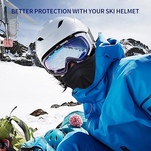 Miniatura 3 de SHEVERCH 2 Pack Máscara de esquí negra Balaclava Cubierta facial para hombres y mujeres, protección UV solar, a prueba de viento, ligera para