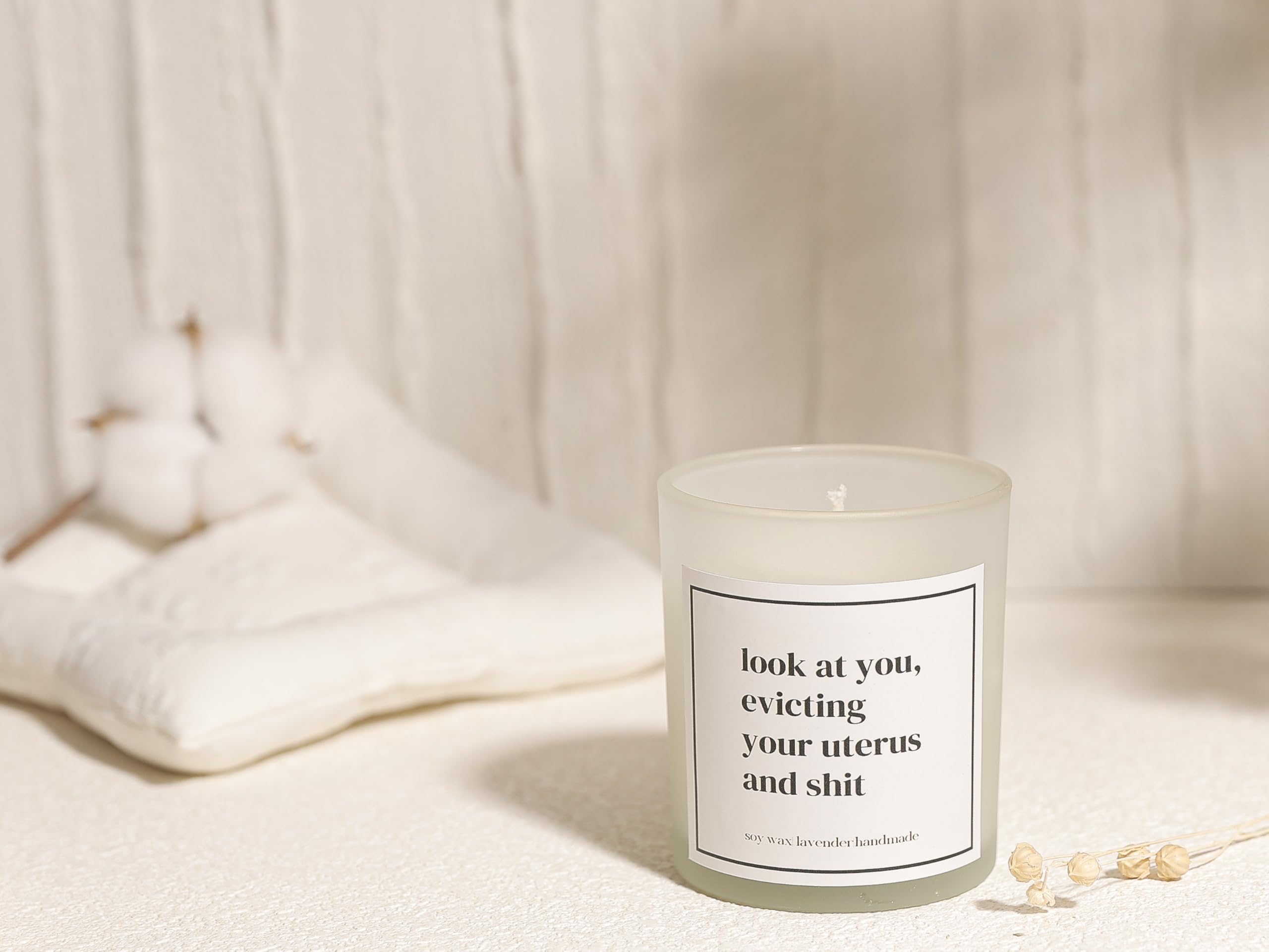Get Well Soon Gifts for Women,mom,Grandma,Daughter,Sister,Friends,Coworkers.Look at You evicting Your Uterus Soy Candle,Hysterectomy Gift,Surgery Recovery Gifts for Friends