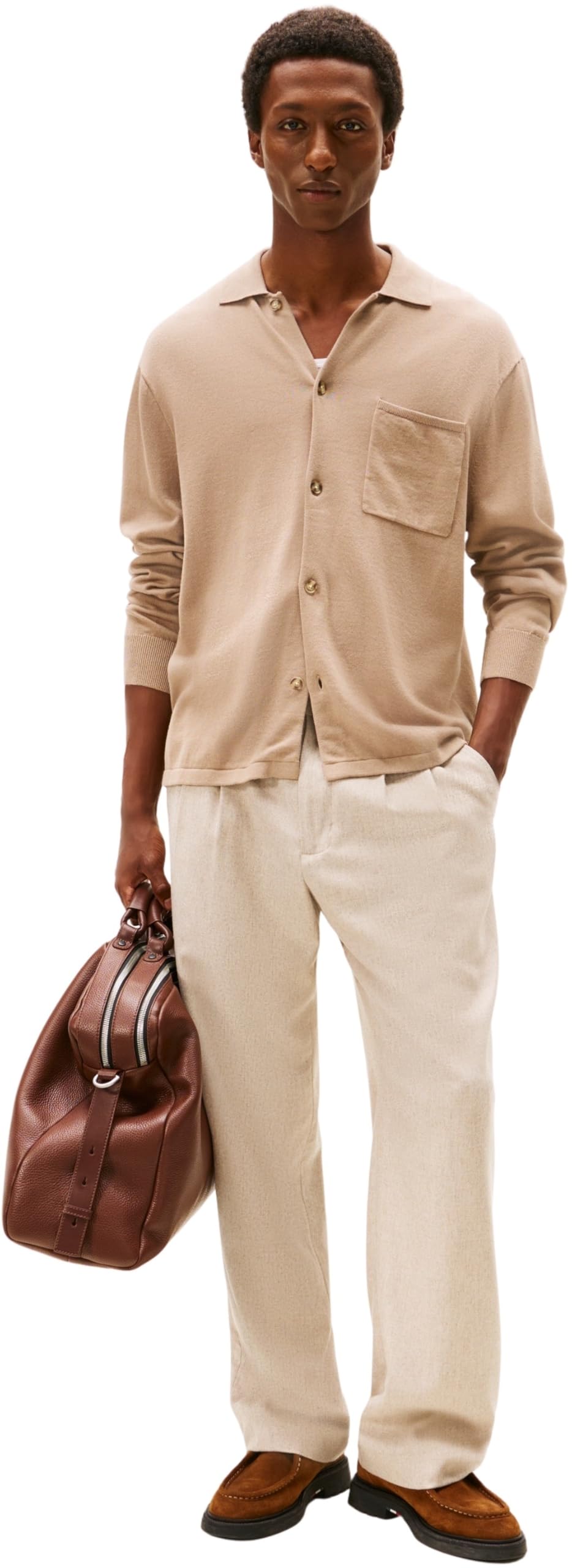 Tommy Hilfiger Essential Cotton LS Over Shirt Mw0mw40432 Altri Maglioni Unisex - Adulto (Pacco da 1)