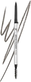 IT Cosmetics Brow Power Micro Universal Taupe Eyebrow Pencil - Natural Hair-Like Brows, Budge-Proof, Spoolie, 0.017oz