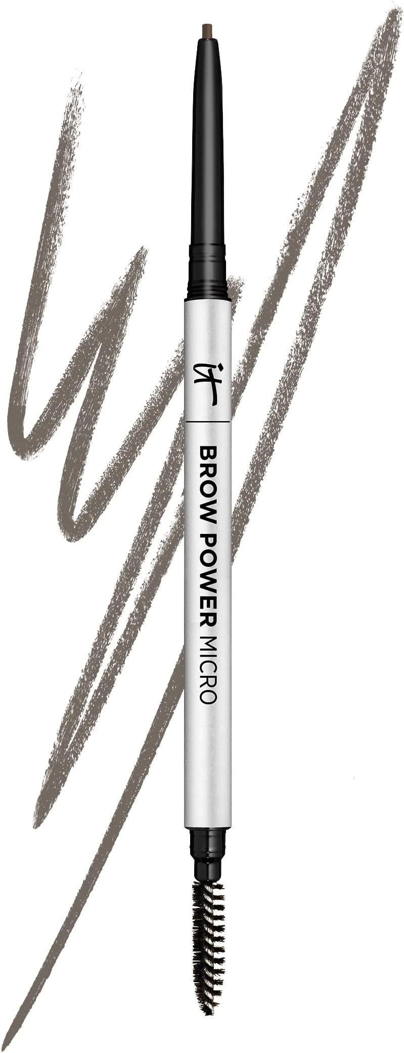 Brow Power Micro, Universal Taupe - Universal Eyebrow Pencil - Mimics the Look of Real Hair - Budge-Proof Formula - Built-in Spoolie - 0.017 oz