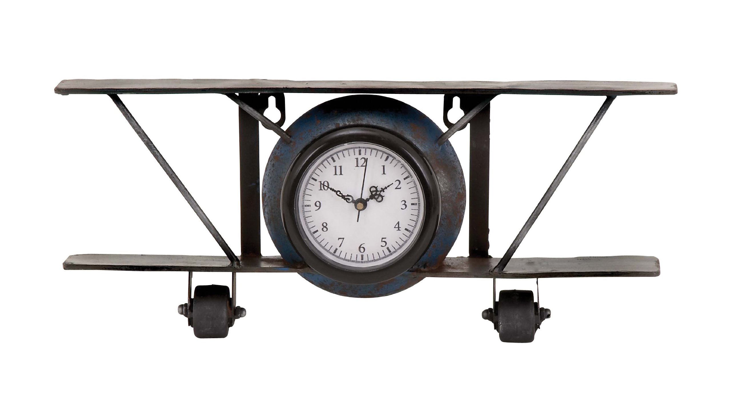 Horloge en métal Deco 79 au design industriel et finitions soignées