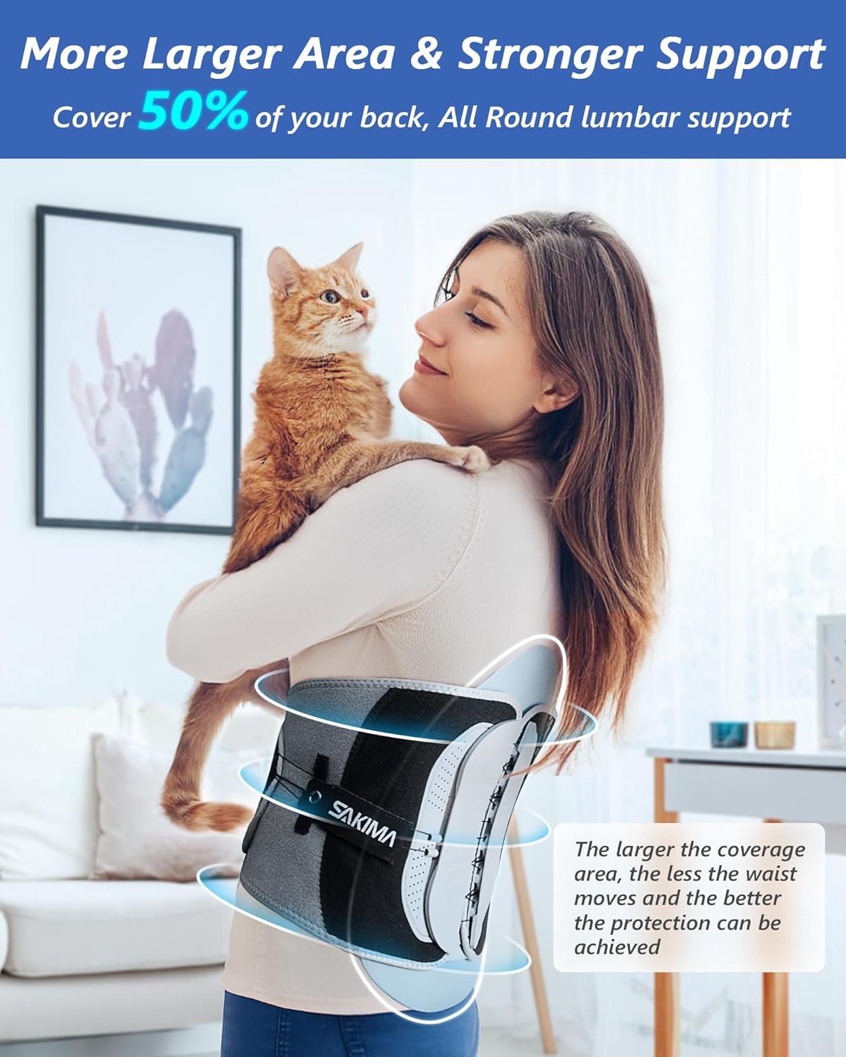 Back Brace for Lower Back Pain Relief with Pulley Support System, Adjustable Lumbar Support Belt with Lumbar Panel, Breathable, Strong Support Design For Herniated Disc, Sciatica, Scoliosis (Medium) - Image 4