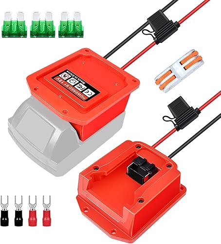 Adaptador de batería para batería Milwaukee de 18 V M18, adaptador de rueda eléctrica con fusible, conector de alimentación para juguetes de control