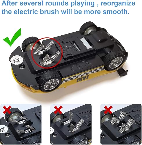 Miniatura 6 de Juegos de pistas de carreras eléctricas de alta velocidad pista de carreras dual a escala 143 con 2 autos de ranura y 2 controladores de mano pista