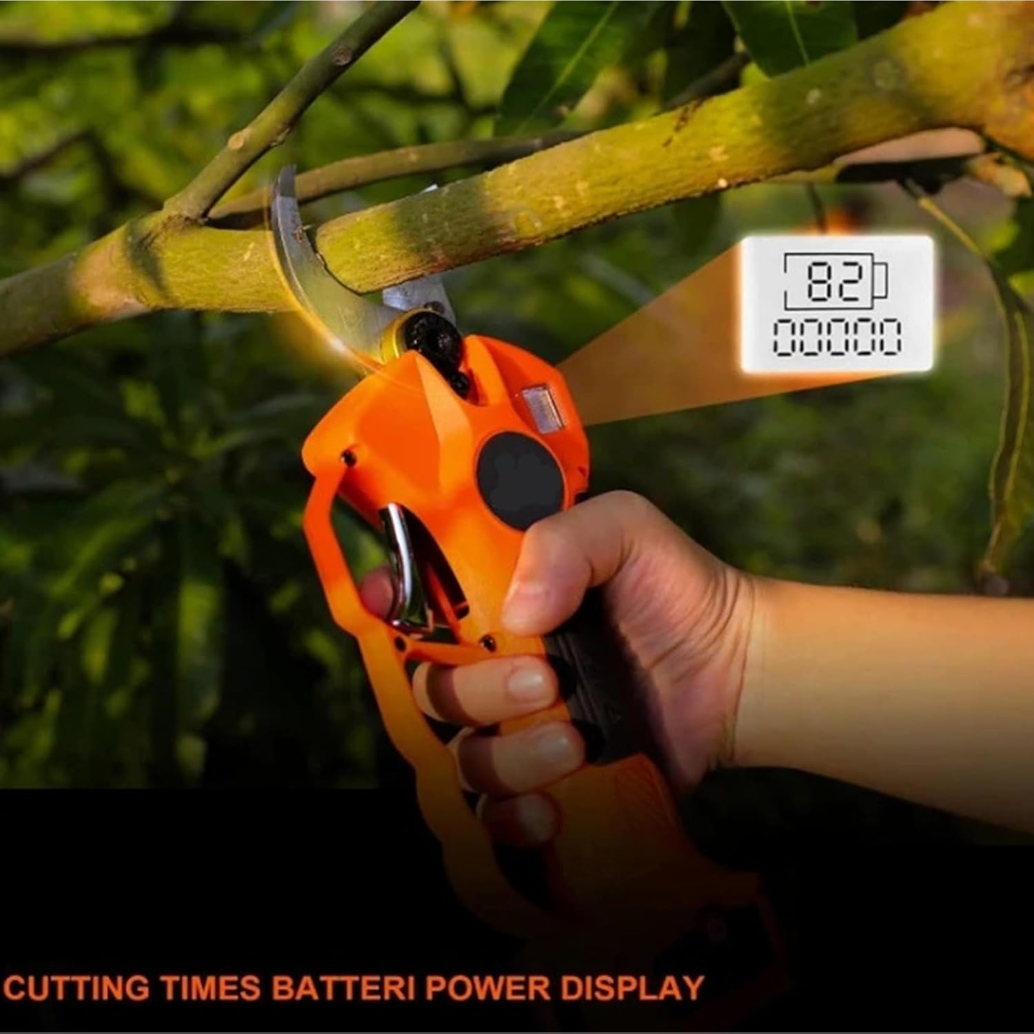 Pruning Shears, 40mm (1.6 Inch) Cutting Diameter Professional Pruning Shears Electric Pruner Branch Cutter,Brushless 25V Cordless,for Garden