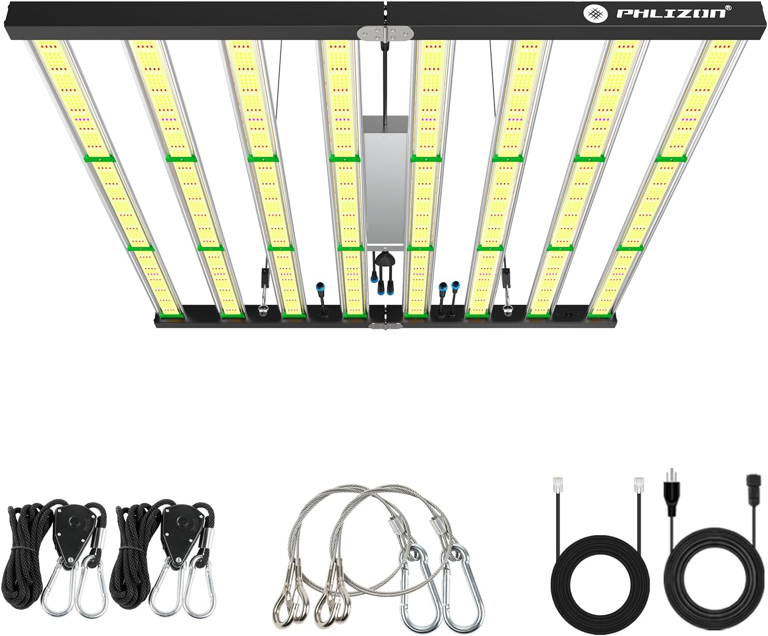 Phlizon FD9600 1000W Plant Led Grow Light for Indoor Plants Daisy Chain Dimmable Grow Light with LM281B & Brand Driver Grow for 120 * 120cm to 180x180cm Coverage Full Spectrum Growing Lamps (FD9600)