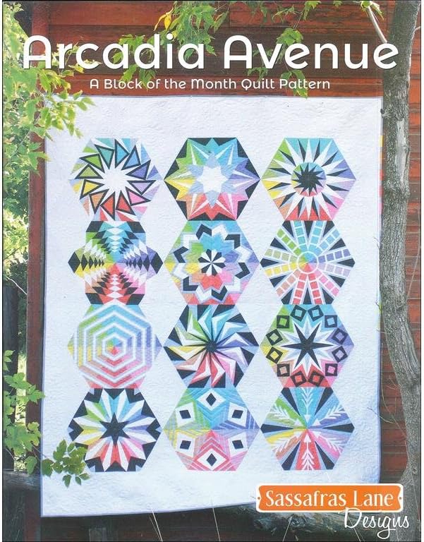 Sassafras Lane Designs Arcadia Avenue BOM Pattern, White Medium
