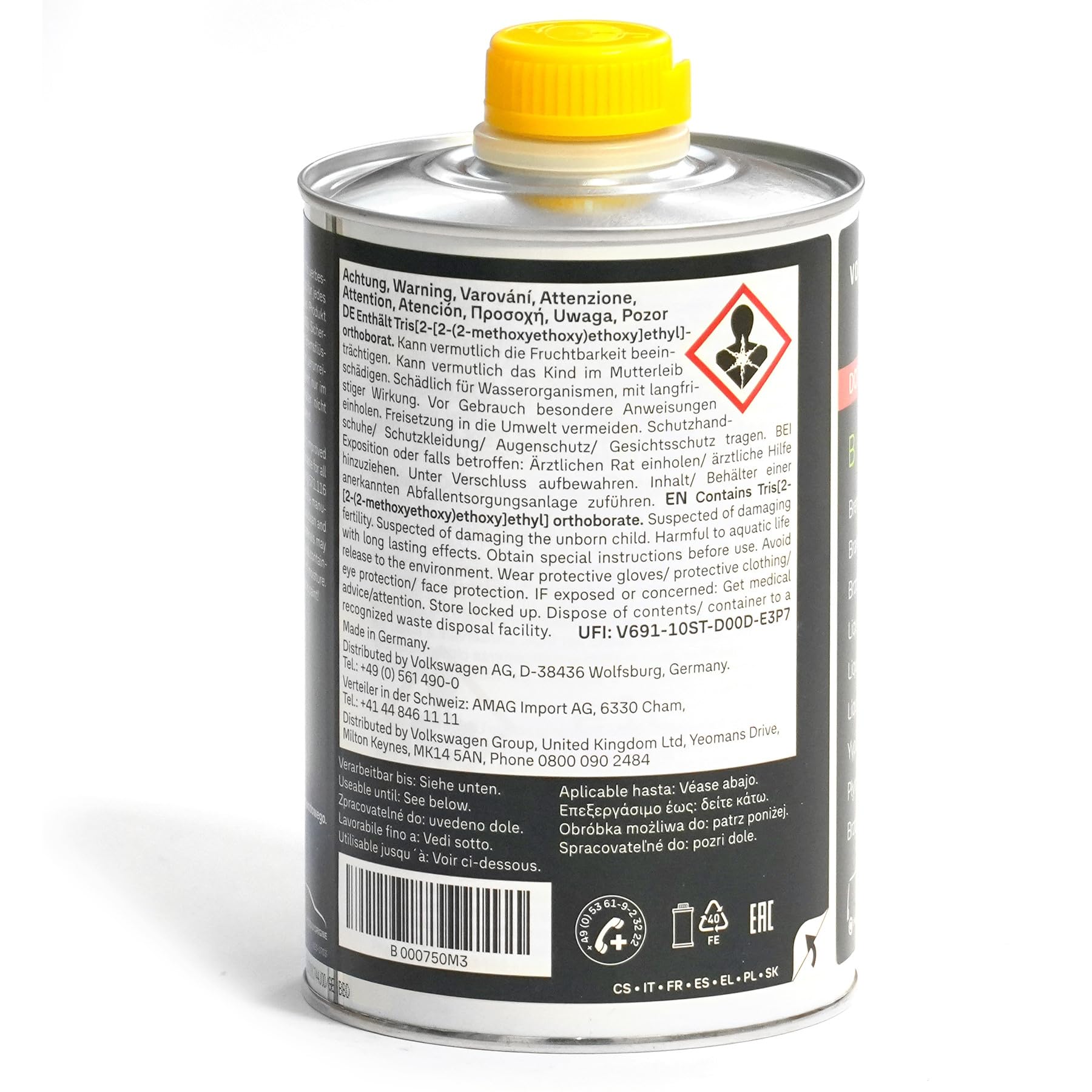 Original Volkswagen VW Pezzi di ricambio original Liquido freni DOT4, 1 Litro