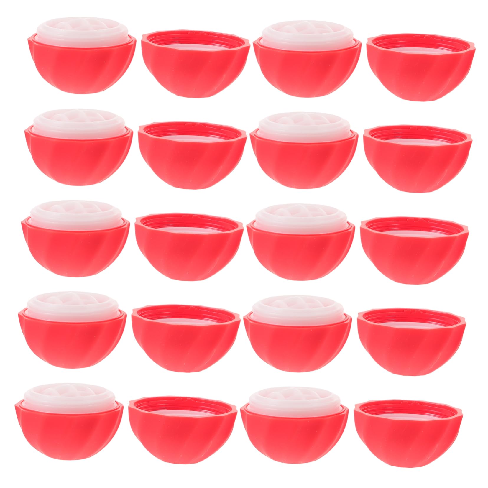 20pezzi Contenitori Per Lip Balm Ricaricabili Scatole Sferiche Rosa Per Viaggi Erogatori Vuoti Per Cosmetici Pratici e Leggeri