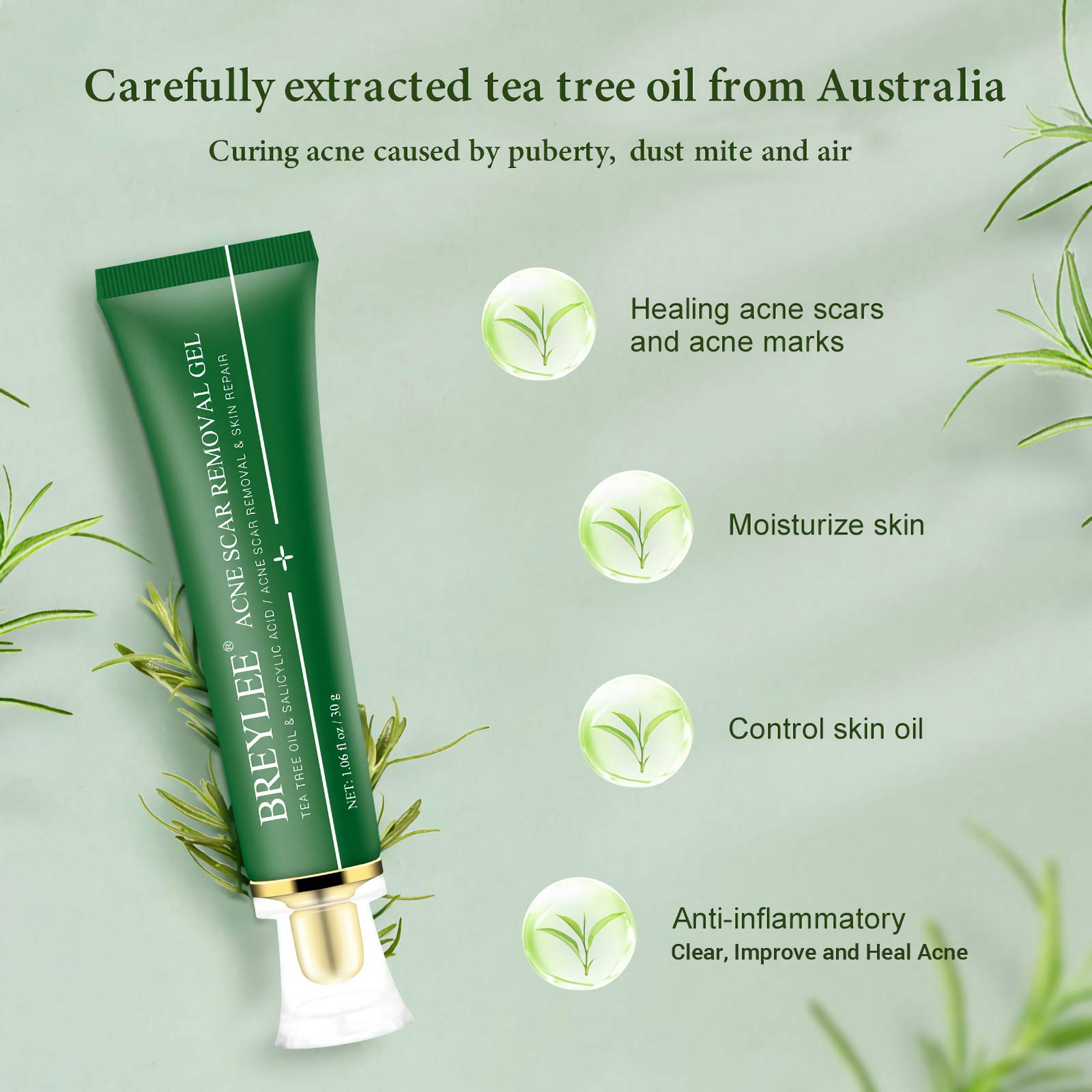 Acne Scar Treatment, Breylee Acne Scar Removal Gel Acne Scar Therapy