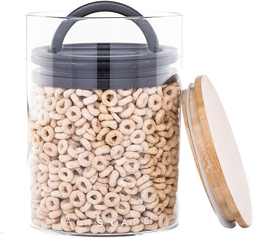 Miniatura 3 de AirScape Paquete de recipiente de almacenamiento de alimentos de vidrio y cuchara, tapa hermética patentada por Estados Unidos que conserva la