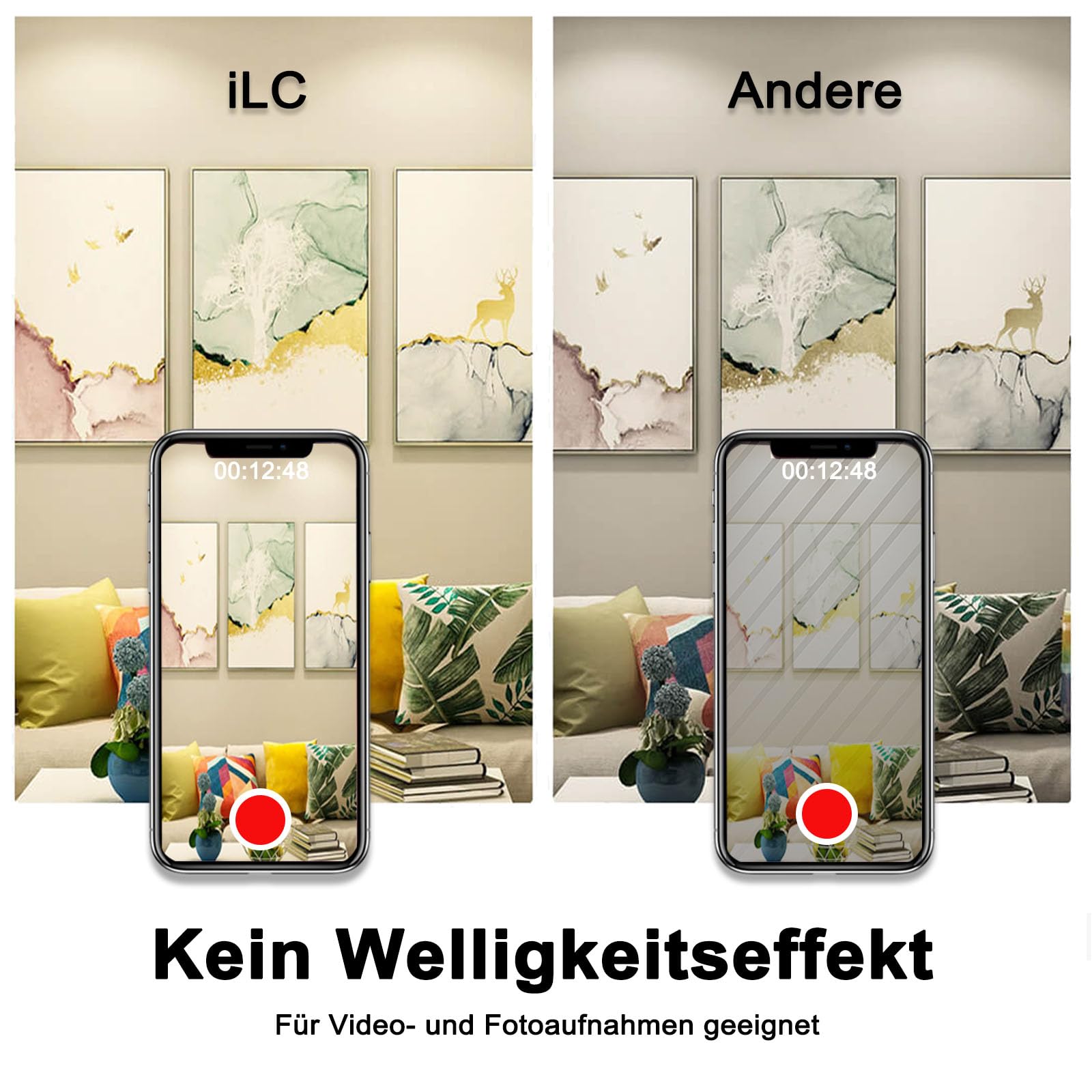 iLC Smart LED Einbaustrahler 8W (ersetzt 60W), Kompatibel mit Alexa (Echo-Geräte erforderlich), Lochmaß 68-85mm, Farbe Tempratur: 2700K-6000K, IP44 (6 Stück)