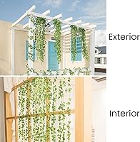 Vista 7 de Paquete de 12 enredaderas falsas para decoración de habitación, guirnalda de hiedra artificial con clip, flores verdes, plantas colgantes, hojas