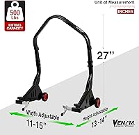 Vista 9 de Soporte trasero para motocicleta, soporte universal para rueda trasera de motocicleta, soporte de neumático de motocicleta compatible con Yamaha